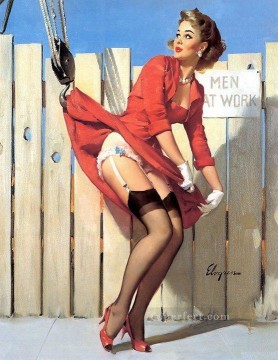 Nude Painting - Gil Elvgren pin up 36